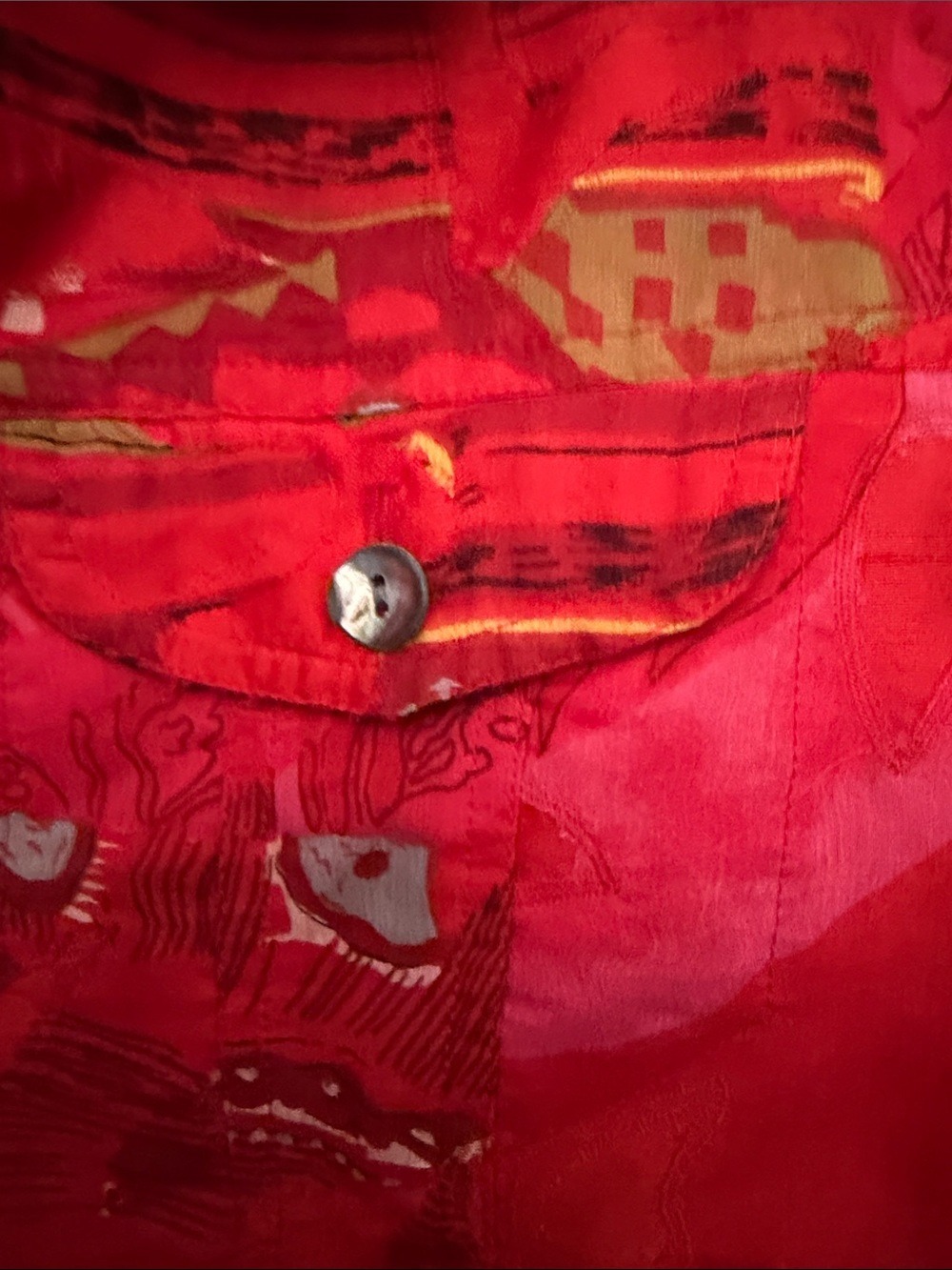 CHICO’S Vintage Raw Silk Embroidered Asian Art-to-Wear Jacket Size 3 (XL) - Picture 5 of 9